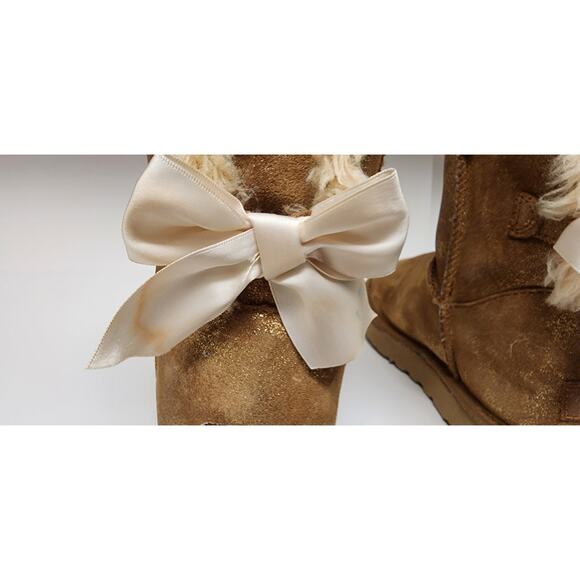 Ugg Mini Bailey Bow II Boot Chestnut Womens Size 8 1016501 - Picture 9 of 15